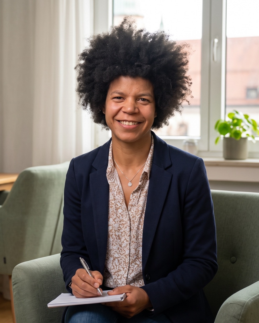 Deborah Akinsanya in ihrer Praxis